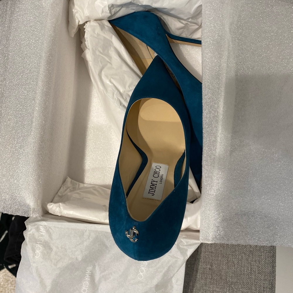 Jimmy Choo teal green pump 39.5